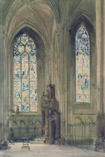 Kapelle im Südquerhaus, Kathedrale von Rouen, 19. Jahrhundert von Augustus Welby Northmore Pugin